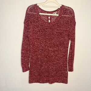 Lucky Brand Women's Burgundy Scoop Neck Sweater‎